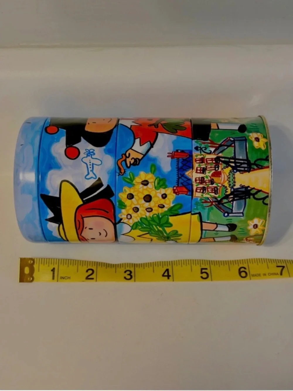 Vintage 1997 Madeline Schylling 3 Tier Stackable Twist Tin Collectible Trinkets